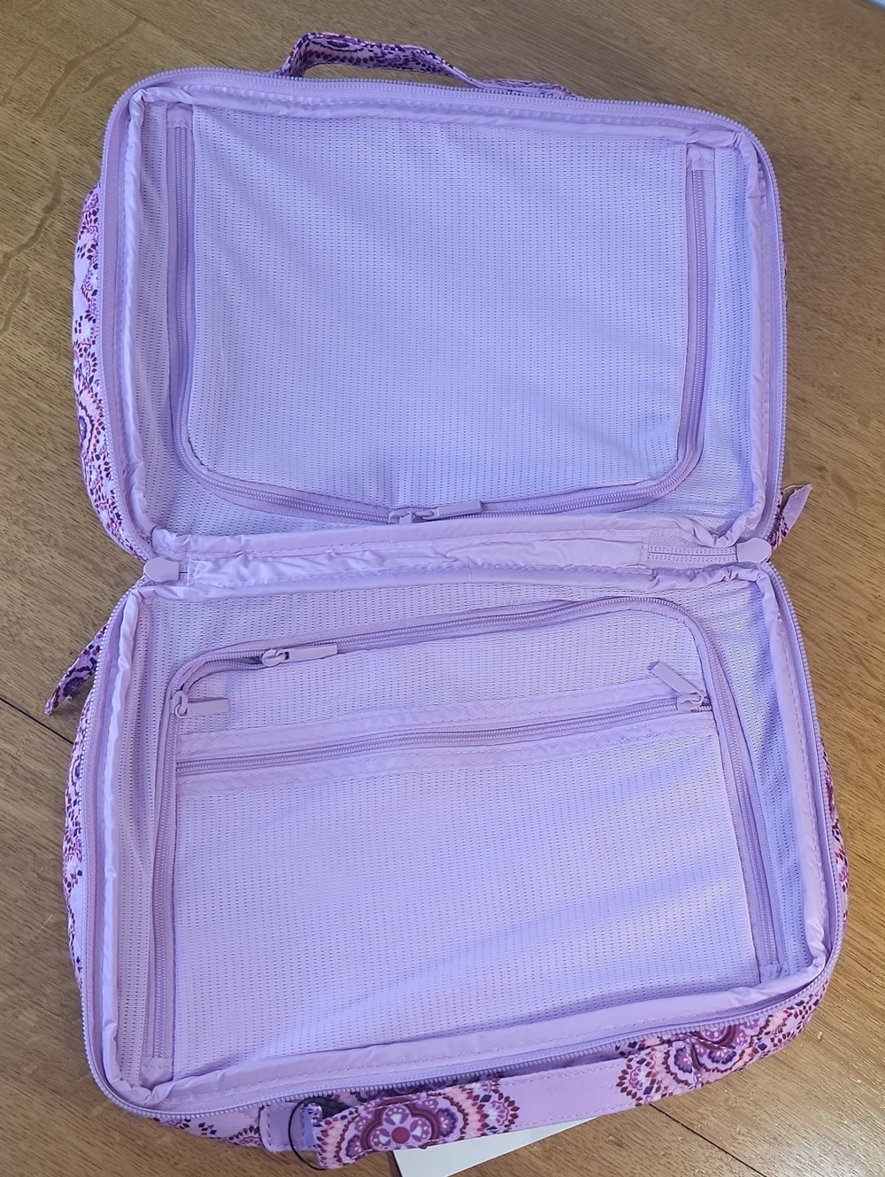 Vera Bradley Pink Quilted Medallion Print Cosmetic Case NWT